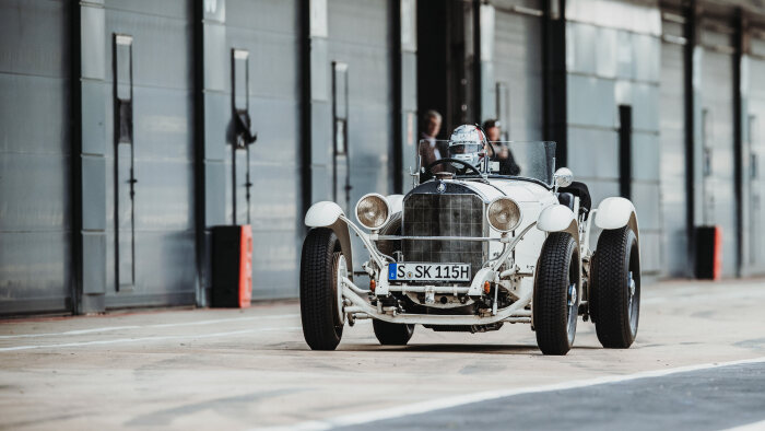 M189630 Mercedes-Benz Classic Insight: 125 years of Motorsport, Silverstone, Day 1 - Finn Pomeroy