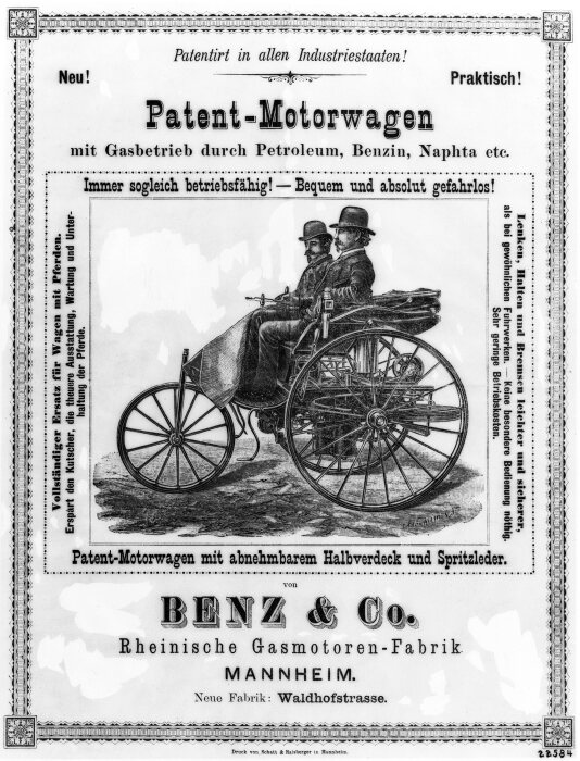 M204745 Advertisement for the Benz Patent Motor Car