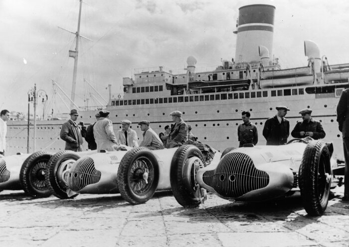 M204784 Mercedes-Benz W 154 waiting to be shipped for the 1938 Tripoli GP