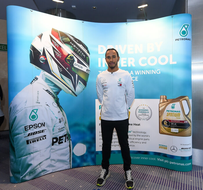 M213063 Lewis Hamilton visits Kuala Lumpur for a day with PETRONAS