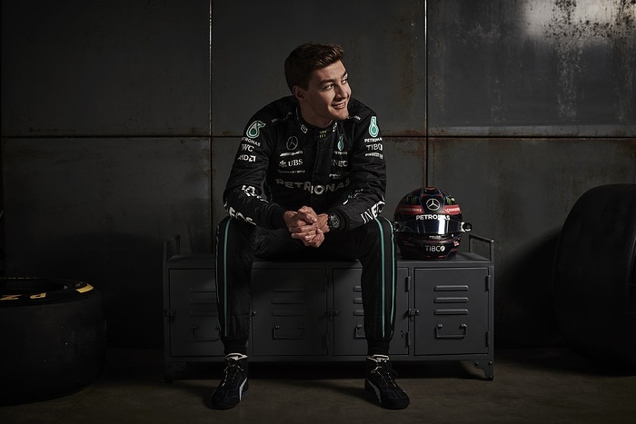 M298839 Mercedes-AMG F1 W13 E Performance Launch - George Russell