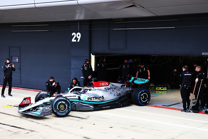 M299049 Mercedes-AMG F1 W13 E Performance Launch - Steve Etherington 
