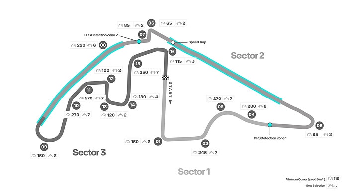 M407810 ENGLISH: 2023 Abu Dhabi Grand Prix - Track Map