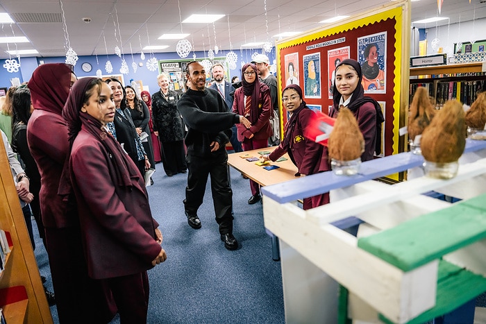 M410292 Lewis Hamilton celebrates STEM Academy success at the Mulberry Schools Trust