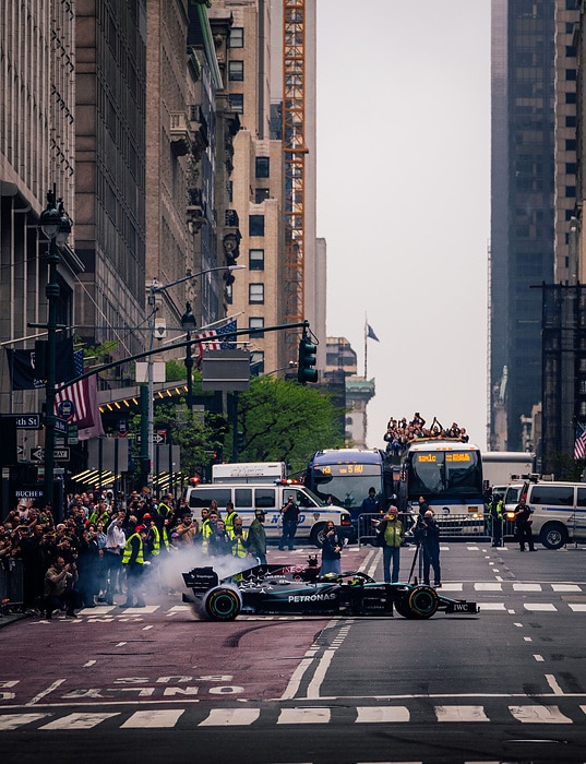 M429230 Team Celebrates WhatsApp Partnership with Iconic New York Demo Run