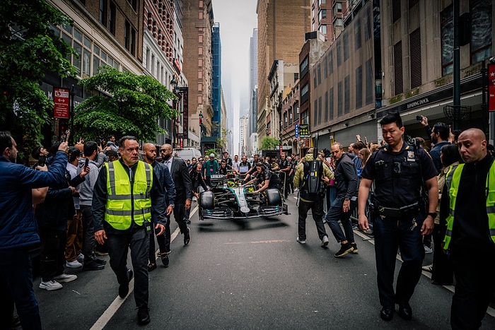 M429239 Team Celebrates WhatsApp Partnership with Iconic New York Demo Run