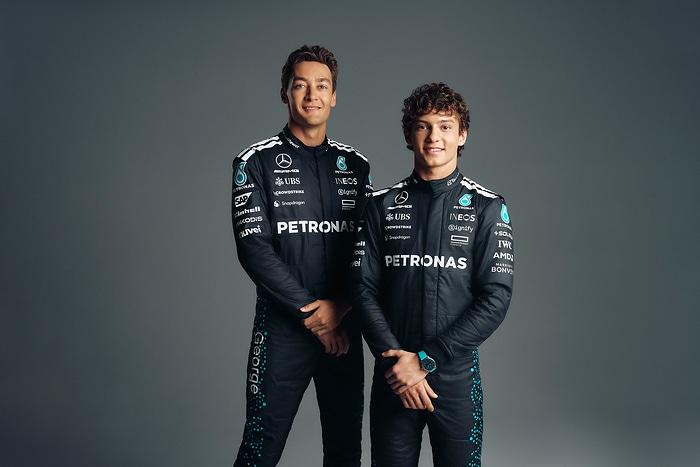M483901 2025 George Russell and Kimi Antonelli – Overalls
