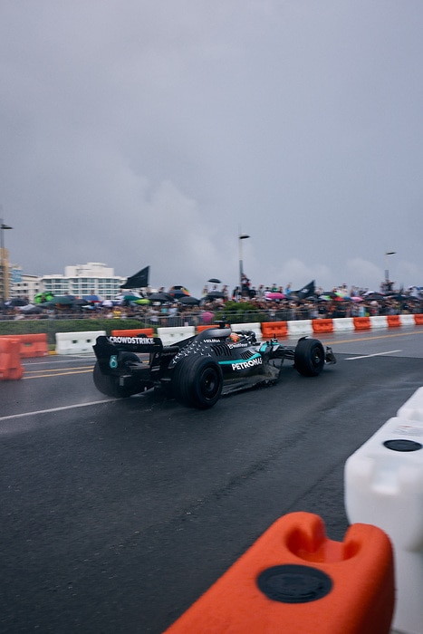 M528503 adidas x Mercedes-AMG PETRONAS F1 Team x Bad Bunny - Puerto Rico Demo Run