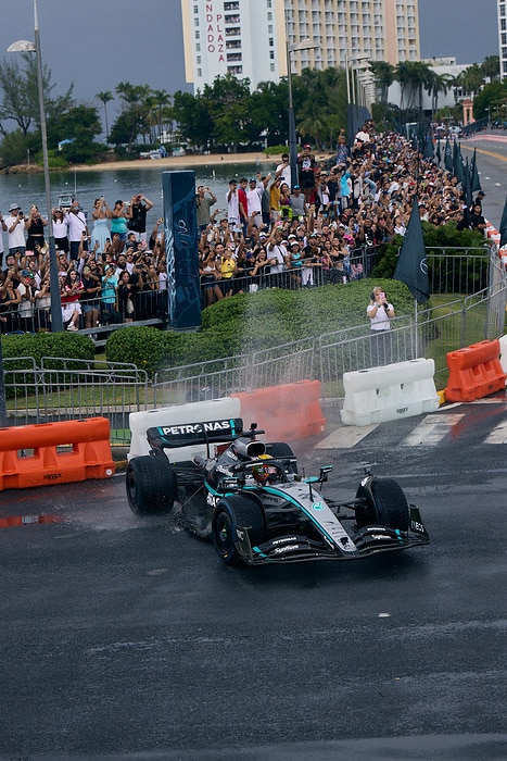 M528541 adidas x Mercedes-AMG PETRONAS F1 Team x Bad Bunny - Puerto Rico Demo Run