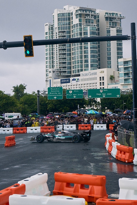 M528547 adidas x Mercedes-AMG PETRONAS F1 Team x Bad Bunny - Puerto Rico Demo Run