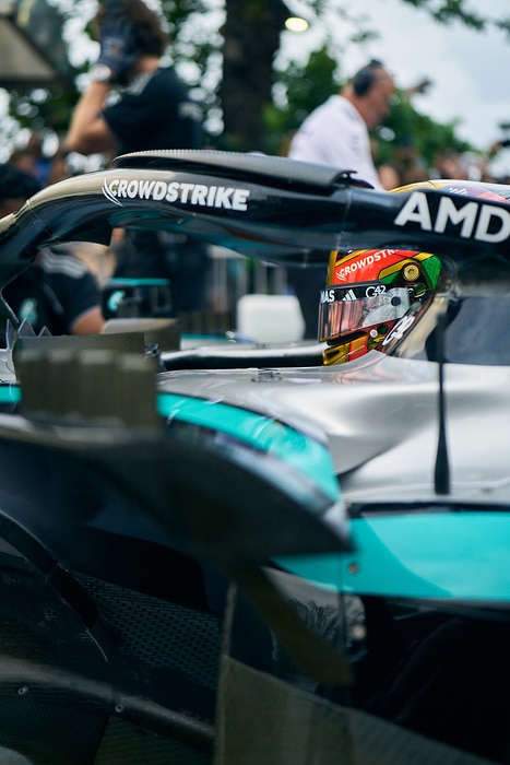 M528555 adidas x Mercedes-AMG PETRONAS F1 Team x Bad Bunny - Puerto Rico Demo Run