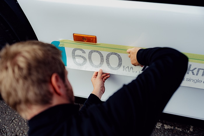 M530420 Mercedes-AMG PETRONAS F1 Team uses Electric Power to transport W16 Cars to 2025 Dutch Grand Prix